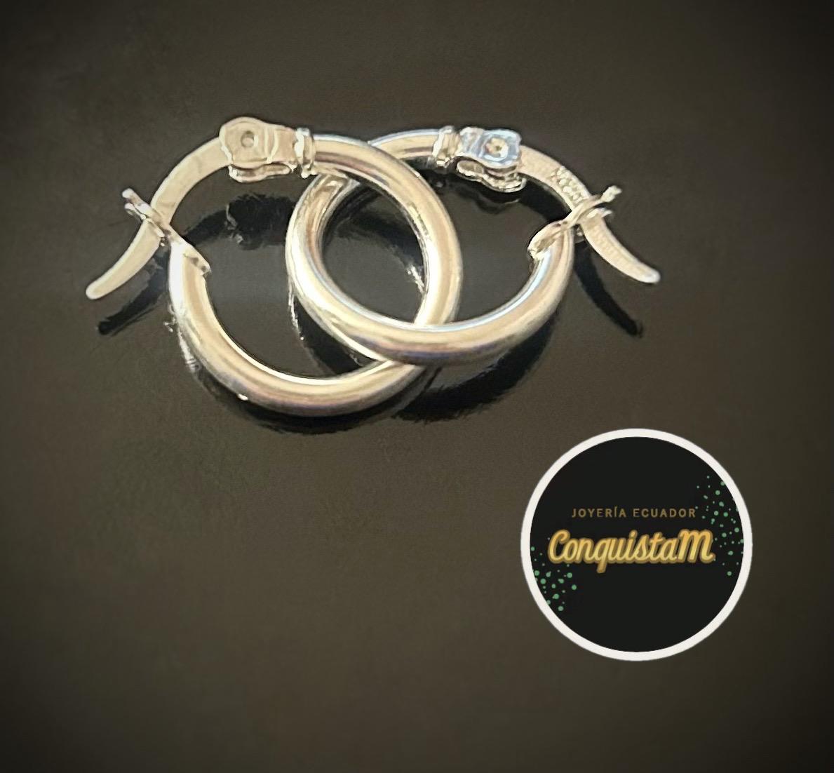 Aros de plata 1.5 cm diámetro