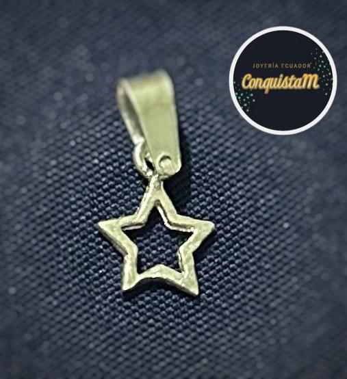 Dije de plata Estrella vaciada