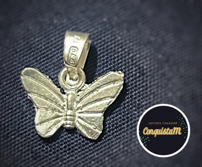 Dije de plata Mariposa líneas